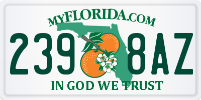 FL license plate 2398AZ
