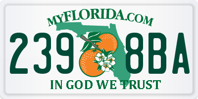 FL license plate 2398BA