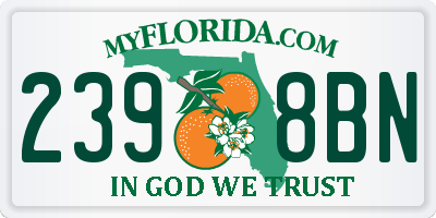 FL license plate 2398BN