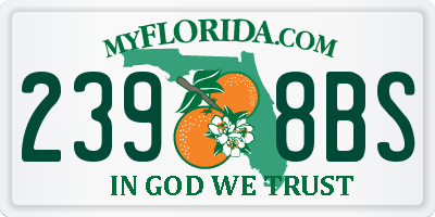 FL license plate 2398BS