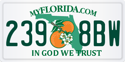 FL license plate 2398BW
