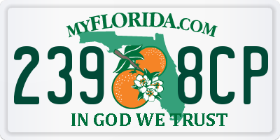 FL license plate 2398CP