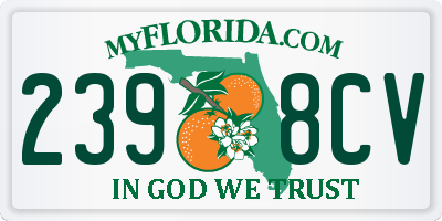 FL license plate 2398CV