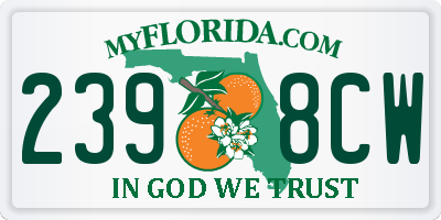 FL license plate 2398CW