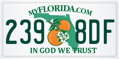FL license plate 2398DF
