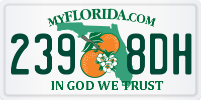 FL license plate 2398DH