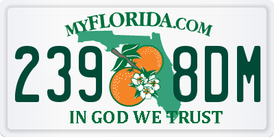 FL license plate 2398DM