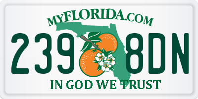 FL license plate 2398DN