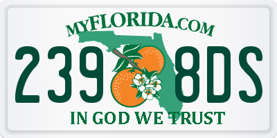 FL license plate 2398DS