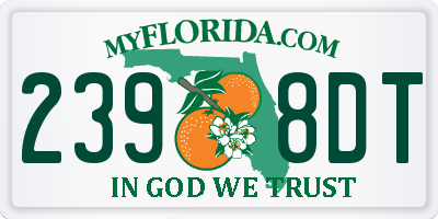 FL license plate 2398DT