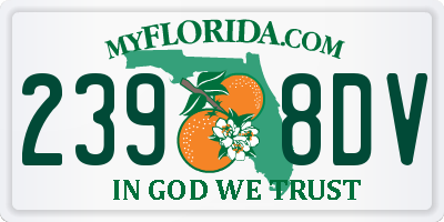 FL license plate 2398DV
