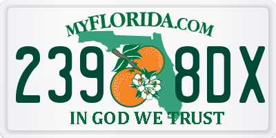 FL license plate 2398DX
