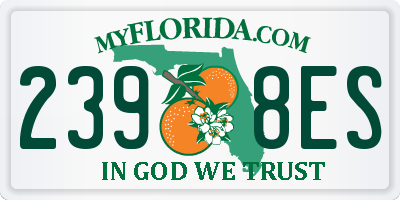 FL license plate 2398ES