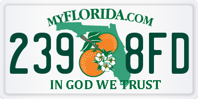 FL license plate 2398FD