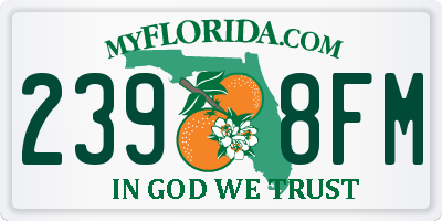 FL license plate 2398FM