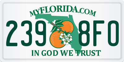 FL license plate 2398FO