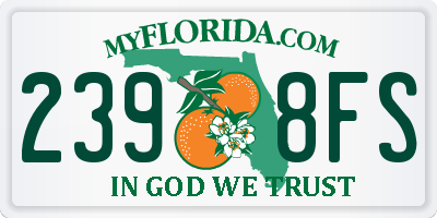 FL license plate 2398FS