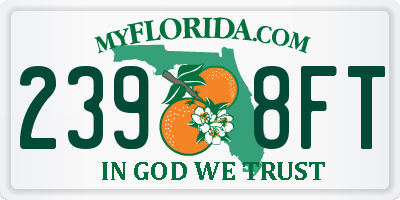 FL license plate 2398FT