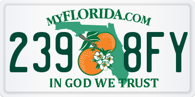 FL license plate 2398FY