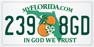 FL license plate 2398GD