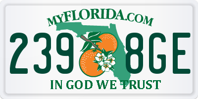 FL license plate 2398GE