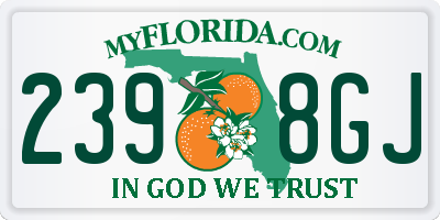 FL license plate 2398GJ