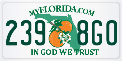FL license plate 2398GO