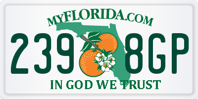 FL license plate 2398GP