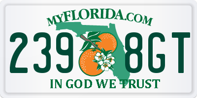 FL license plate 2398GT