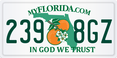 FL license plate 2398GZ