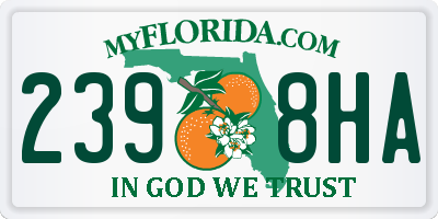 FL license plate 2398HA