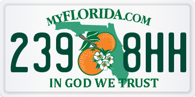 FL license plate 2398HH