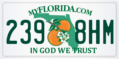 FL license plate 2398HM