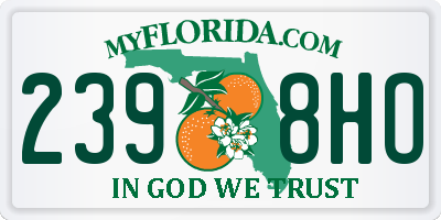 FL license plate 2398HO