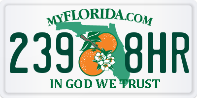 FL license plate 2398HR
