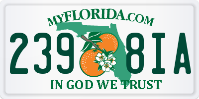 FL license plate 2398IA