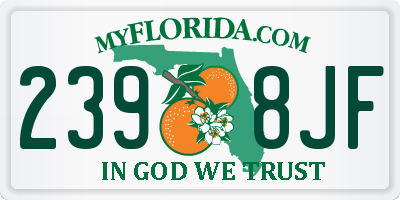 FL license plate 2398JF