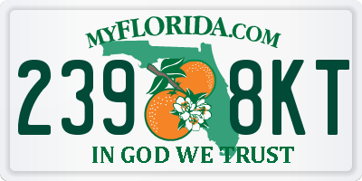 FL license plate 2398KT