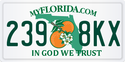 FL license plate 2398KX