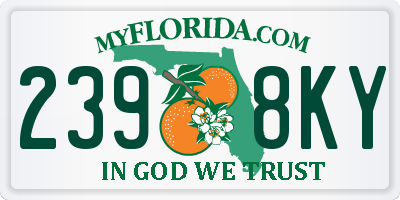 FL license plate 2398KY