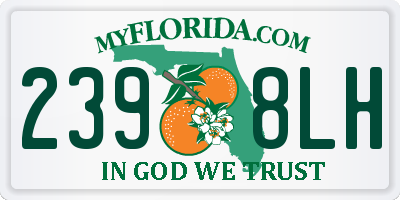 FL license plate 2398LH