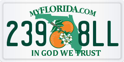 FL license plate 2398LL