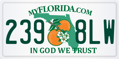 FL license plate 2398LW