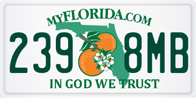 FL license plate 2398MB