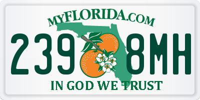 FL license plate 2398MH