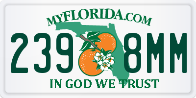 FL license plate 2398MM