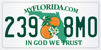FL license plate 2398MO