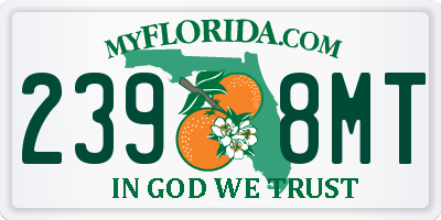 FL license plate 2398MT
