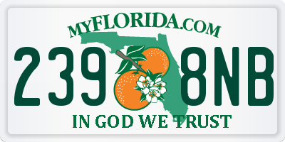 FL license plate 2398NB