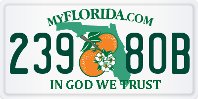 FL license plate 2398OB